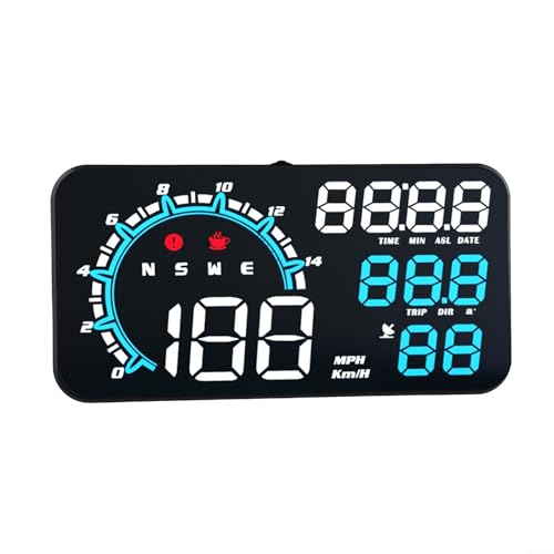 Digitaler Auto-Tacho HUD mit GPS, für MPH-Überdrehzahlalarm, Satelliteninformationen, Fahrtrichtung, Uhr und Datumsanzeige Digitaler Auto-Tacho HUD mit GPS, für MPH-Überdrehzahlalarm, Satelliteninformationen, Fahrtrichtung, Uhr und Datumsanzeige von SageFurned