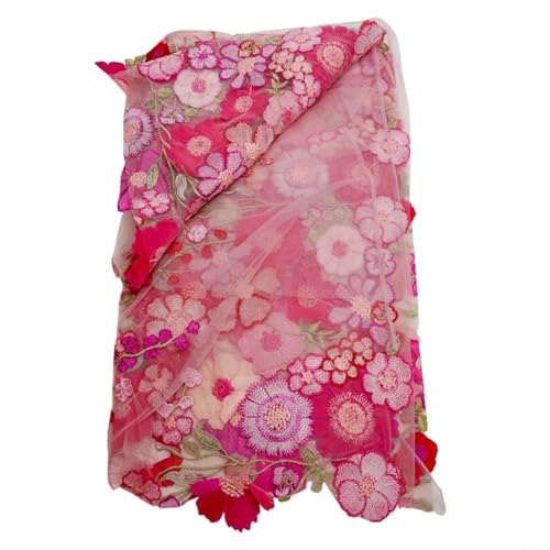 Eine Rolle bestickter Stoff Netzwerk Blume Spitze Stoff bestickt Mesh Spitze Hochzeit Kleidung Teile für Brautkleid DIY Handwerk Vorhang (Stil B) von SageFurned