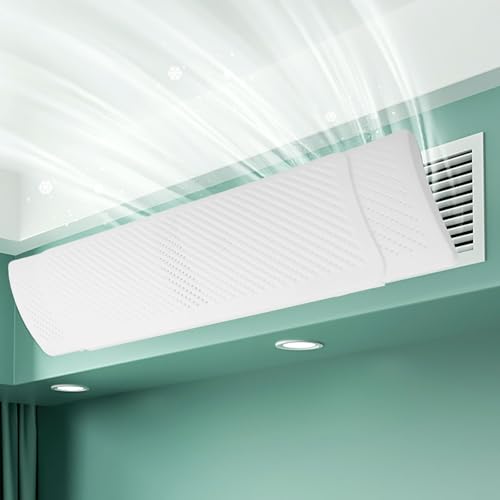 Einziehbarer Windabweiser für Klimaanlage, verstellbar, 58,5–95,5 cm, Richtungsplatte mit Filter für zentrale AC-Deckenlüftungen (M-Anionenfilter) von SageFurned