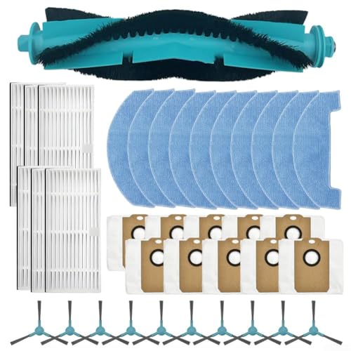 Ersatzteil-Set für Tesla für RoboStar iQ400 Saugroboter Ersatzteil-Set mit Hauptbürste, Filtern, Wischtüchern und 3,3 l Staubbeuteln (B) von SageFurned
