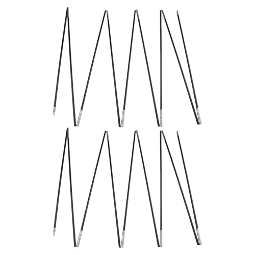 Fiberglas-Campingzelt-Stützstangen, Outdoor-Ersatzrahmen-Set, zusammenklappbare Markisenstange für Stangen mit elastischer Schnur innen, für Einzel-, Doppel-, 3-4-Personen-Zelt, schwarz (475) von SageFurned