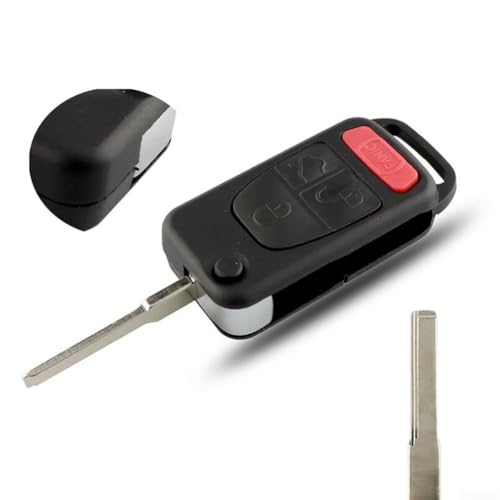 Für Mercedes Für Benz Autoschlüssel Gehäuse Ersatz für ML 320 430 500 SLK 230 3 Plus 1 Taste Modell mit kompatibler Schlüsselblattabdeckung Für Mercedes Für Benz Autoschlüssel Gehäuse Ersatz für ML 320 430 500 SLK 230 3 Plus 1 Taste Modell mit kompatibler Schlüsselblattabdeckung von SageFurned