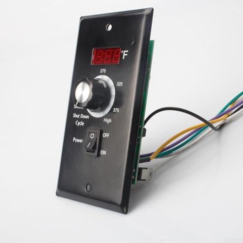 Für Z Grills 9017 V1 Pelletgrill-Steuereinheit – digitales Thermostat, LED-Anzeige, Geschmacksmodus, robuster Schalter, direkter Ersatz, verbessertes Grillen (9017 V1–2,0 U/min, 120 V) von SageFurned