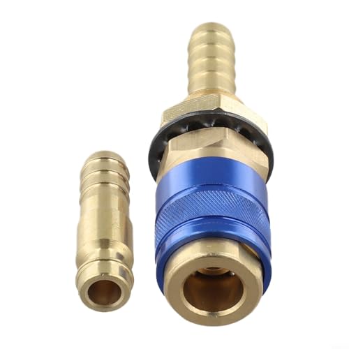 Gas- und Wasser-Schnellverbinder-Set für 8 mm für Rohre, 6 Messingstücke für nahtlose Schweißvorgänge (blau) von SageFurned