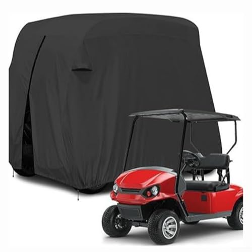 Golfwagen-Abdeckung für 2/4-Sitze, für strapazierfähiges, wasserdichtes 210D-Oxford-Gewebe mit UV-Sonnenschutz und windabweisenden Eigenschaften (285 x 122 x 168 cm) von SageFurned