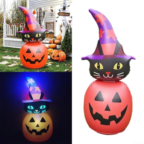 Halloween Inflatables Ghost-Cat, Spooktacular Halloween Inflatables Glow in the Dark Spooktacular Pumpkin Cat for Indoor Party Garden Lawn Decor Halloween Inflatables Ghost-Cat, Spooktacular Halloween Inflatables Glow in the Dark Spooktacular Pumpkin Cat for Indoor Party Garden Lawn Decor von SageFurned