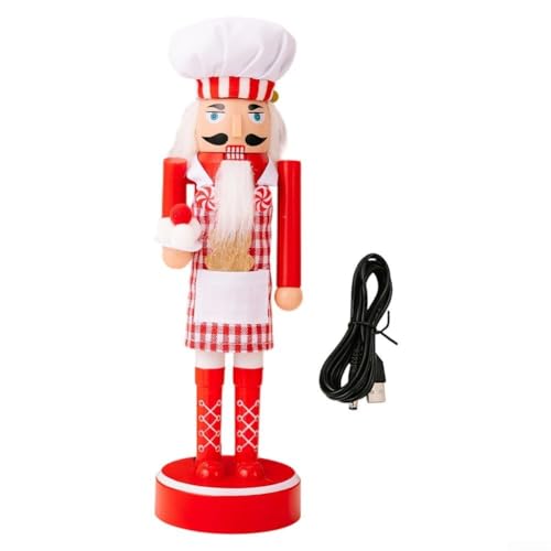 Handbemalte Nussknacker-Figur, traditionelle Weihnachtsdekoration, für saisonale Dekoration oder ganzjähriges Display (D) von SageFurned