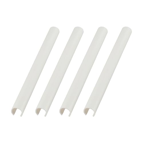Heizkörperrohrabdeckungen, passend für Heizungsrohre mit Längengrößen 200 mm, 300 mm, 500 mm und Durchmesser 15 mm, Kunststoffmaterial für Rohrverdeckung (weiß, 200 mm), 4 Stück von SageFurned