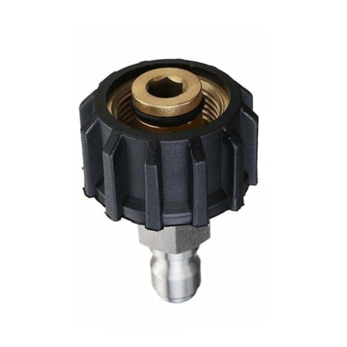 Hochdruckreiniger-Anschluss 1/4 QD Stecker auf M22 14 15 mm Buchse für schnelle Montage (3/8 QD Stecker auf M22 14 mm Buchse) von SageFurned
