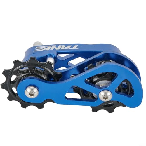 Kettenspanner für 8-12-Gang-Fahrrad, Fahrradkettenspanner Single Speed, Bike Single Speed Kettenspanner, Kettenspanner für Rennrad (blau) von SageFurned