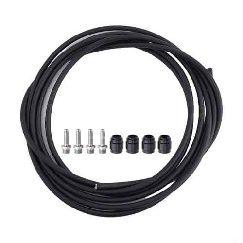 Kompatibles hydraulisches Bremsschlauch-Set für SRAM inkl. Oliven- und Einsatzkomponenten für sichere Verbindungen (schwarz) von SageFurned
