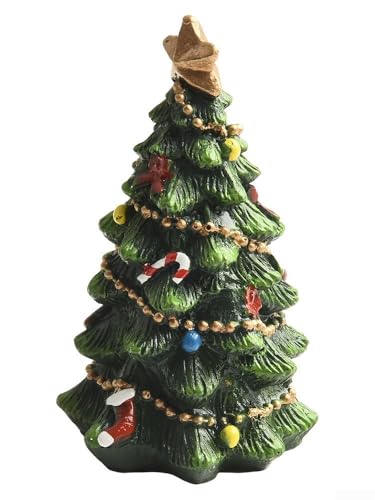 Mini-Weihnachtsbaum, Weihnachtsbaumschmuck aus Kunstharz, für Weihnachten, Party, festliche Dekoration für Zuhause, Desktop-Dekorationen (klein) von SageFurned