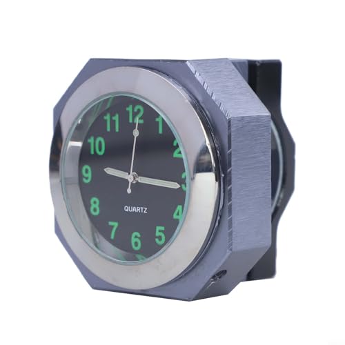 Motorrad-Lenkeruhr aus Aluminiumlegierung, wasserdicht IPX7, leuchtende Quarzuhr (weiß) von SageFurned