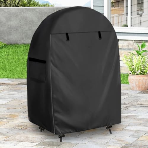 Outdoor Egg Chair Cover, Waterproof Patio Hanging Chair Cover, With Air Vents And Buckle Straps Fits Wicker Basket Chairs Black Beige 109X64x140cm 115X63x140cm 210D Oxford Cloth (A) von SageFurned