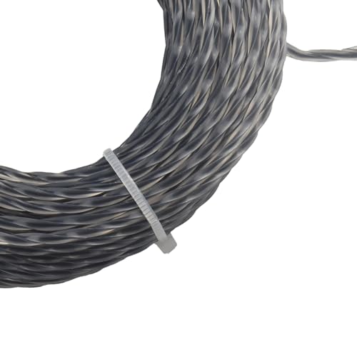 Rasentrimmerfaden für elektrische Handschneider und Freischneider, für 2 Rollen, 15 m Nylonschnur mit ausgezeichneter Abriebfestigkeit und Flexibilität (15 m x 2,4 mm x 2 Stück) von SageFurned