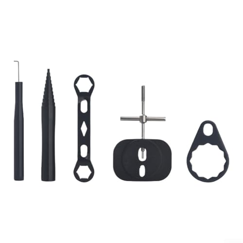 Reel Bearing Pin Removal and Spool Disassembling Tool with Metal Nut Wrench for Fishing Reel Repair, Suitable for Various Spinningscasting Reel Types (black) von SageFurned