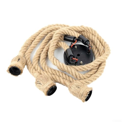 Rustikale Hanfseil-Deckenleuchte mit E27-Halterungen für einen individuellen Retro-Look Rustikale Hanfseil-Deckenleuchte mit E27-Halterungen für einen individuellen Retro-Look von SageFurned