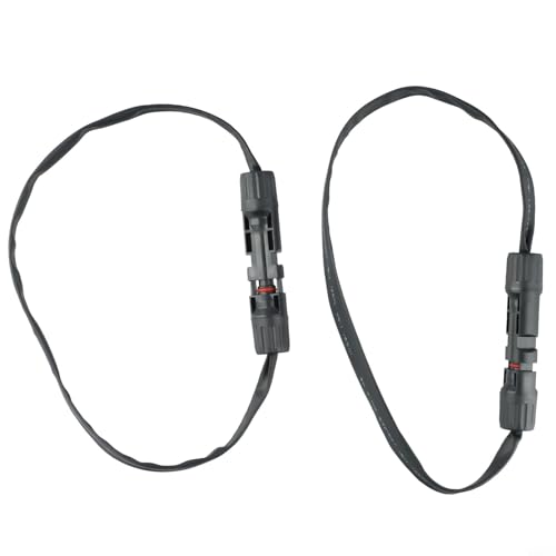 SageFurned 50 cm Solarkabel Durchführung Photovoltaik Kabel Verlängerung Dach Solarkabel Durchführung Kupfer Flachkabel für Balkon Solarpanel (6 mm ²) von SageFurned