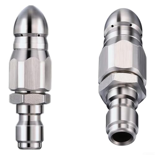 SageFurned 5000 PSI Edelstahl-Düsen-Set, Schnellverbindung, Hochdruck-Rohrreinigungswerkzeug mit 1 Vorwärtsstrahl und 6 Heckstrahlen, passend für die meisten Hochdruckreiniger-Systeme SageFurned 5000 PSI Edelstahl-Düsen-Set, Schnellverbindung, Hochdruck-Rohrreinigungswerkzeug mit 1 Vorwärtsstrahl und 6 Heckstrahlen, passend für die meisten Hochdruckreiniger-Systeme von SageFurned