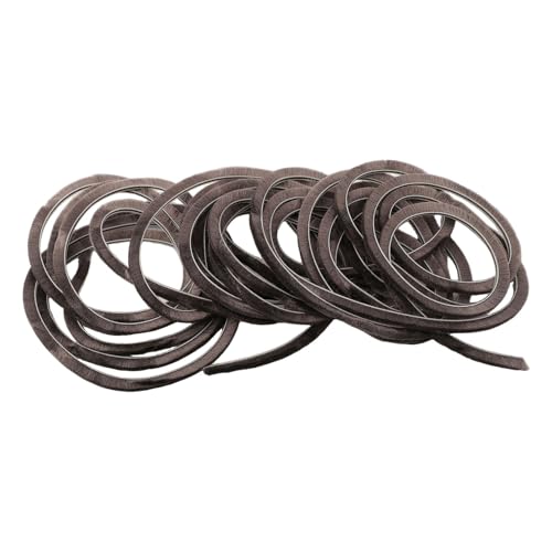 SageFurned Bürstendichtung aus silikonisierter Wolle, staubdicht, winddicht, schalldicht, APP+PP-Faser-Dichtung für Schiebetüren, Fenster, Schränke (5 mm x 10 mm) von SageFurned