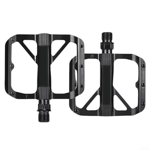 SageFurned Elektro-Fahrrad-Fußpedale, rutschfeste Spikes, Aluminiumlegierung, Mountainbike, Fahrradpedal, schwarz, leicht, 271 g (geschmiedetes Schwarz) von SageFurned