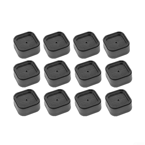 SageFurned Möbelerhöhungen für Sofas, Stühle, Schreibtische und Betten mit Rollen, stabile schwarze Kunststofferhöhungen mit rutschfestem Design, 12 Stück von SageFurned