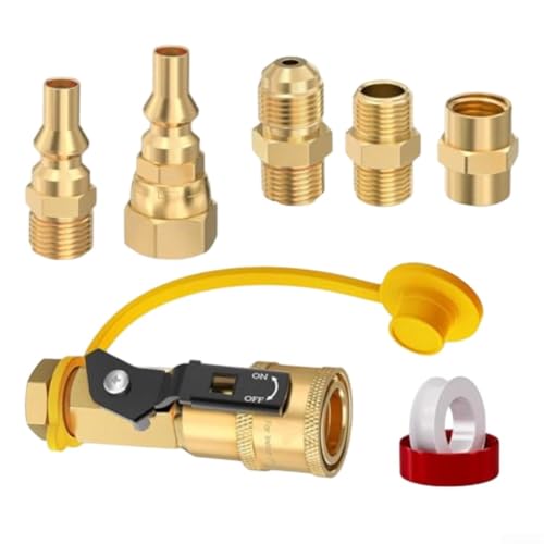 SageFurned RV Propan Quick Connect Fittings Set Messing Propan Quick Connect Adapter für Niederdrucksysteme SageFurned RV Propan Quick Connect Fittings Set Messing Propan Quick Connect Adapter für Niederdrucksysteme von SageFurned
