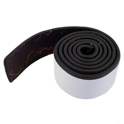 Selbstmarmor-Effekt Antikollisionsstreifen für Eck- und Kantenschutz in Küchenwänden und Gasleitungen mit verdicktem stoßdämpfendem Material (schwarze Textur) von SageFurned