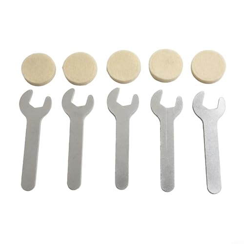 Set mit 5 Filz-Unterlegscheiben, kompatibel mit Breville Espresso BES870/BES878/BES880/BES860/BES840/BES810/BES450/BES500, weiche Wollkonstruktion für effektive Mahlwerkreinigung und Schutz von SageFurned