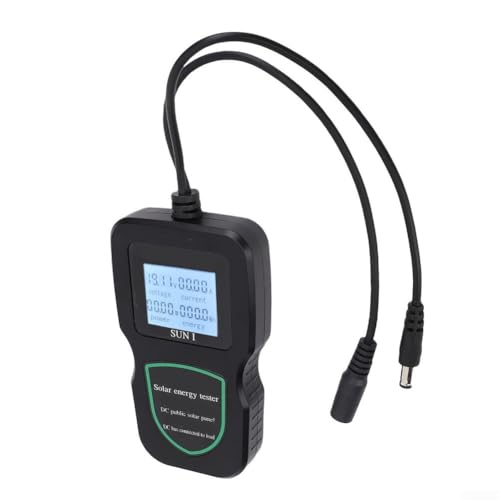 Solarenergie-Tester MPPT-PV Multimeter Watt-Messgerät Tragbares LCD 20A 60V Panel Leistung Diagnose Batterieklemme Schwarz (100W) von SageFurned