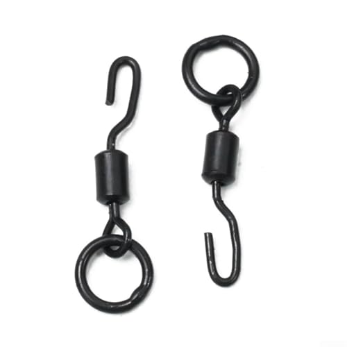 Spinner Wirbel 100 Stück für Karpfen, Schnellwechsel-Rigs, entworfen mit mattschwarzer Kupferlegierung zum Angeln (100 Stück) von SageFurned
