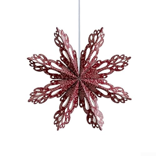 Sternlaternen, hängende Sterne, Weihnachtsfeier-Dekorationen, 30/40 cm, Hängelampenschirm, Weihnachten, Hochzeit, Geburtstag, Weihnachten, Heim-Party-Dekorationen (30 cm, rot) von SageFurned