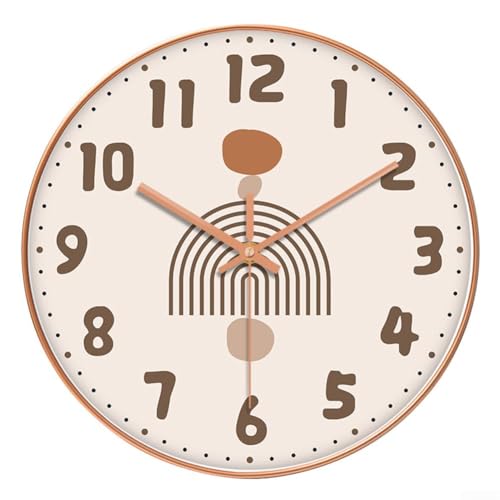 Wandmontierte Quarzuhr 30,5 cm mit leisem Sweep-Uhrwerk und nicht perforierter Montage, geeignet für Räume, die Lärm benötigen (B) von SageFurned