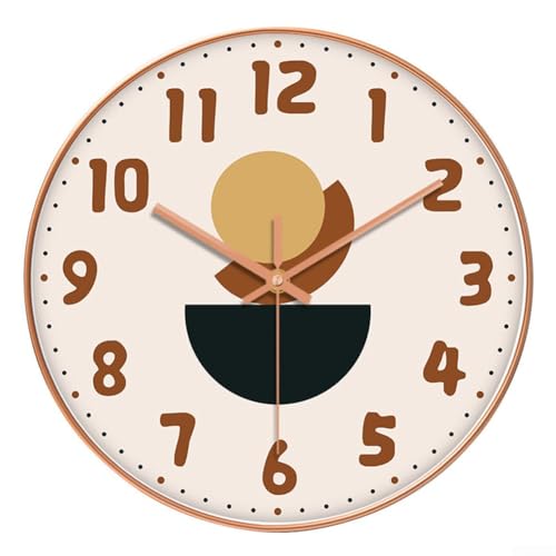 Wandmontierte Quarzuhr 30,5 cm mit leisem Sweep-Uhrwerk und nicht perforierter Montage, geeignet für Räume, die Lärm benötigen (C) von SageFurned