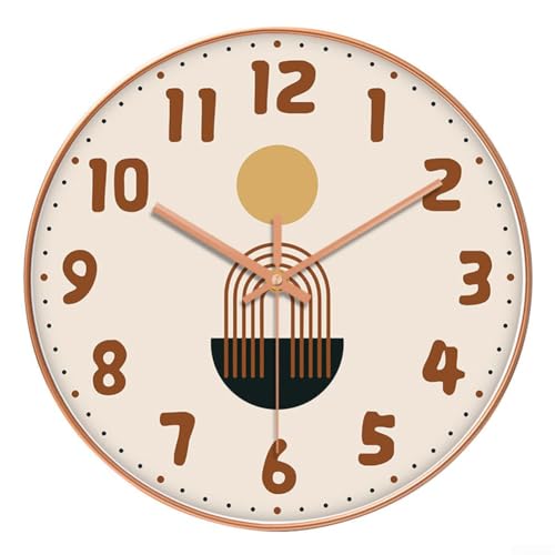 Wandmontierte Quarzuhr 30,5 cm mit leisem Sweep-Uhrwerk und nicht perforierter Montage, geeignet für Räume, die Lärm benötigen (D) von SageFurned