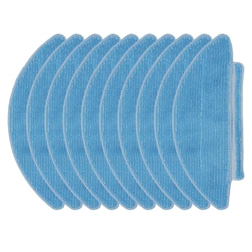Wischmopp-Ersatz-Pads passend für Airzeen für Q6 für SE für CRV0009 Roboter-Staubsauger, Roboter-Staubsauger-Pads, Heimbodenreinigungszubehör, Wischtücher (10 Stück) von SageFurned