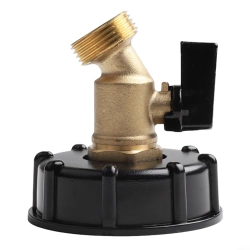 Zuverlässiger Messingschlauch-Wasserhahn-Ventilanschluss für IBC-Wassertank-Adapter, für den Gartengebrauch (A) von SageFurned