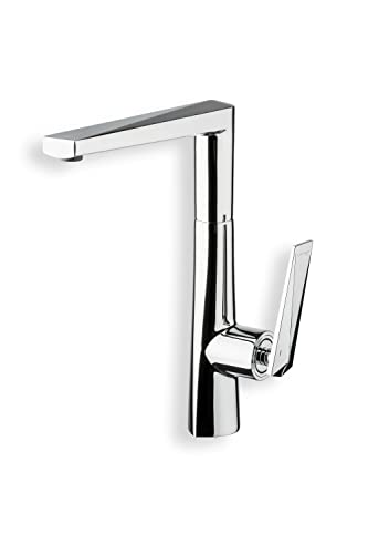 Sagittarius One 44S1 Küchenarmatur | 360° Drehung Schwenkbarer Wasserhahn Küche aus Verchromtes Messing | Design Spültischarmatur Küche mit Keramikkartusche | Niederdruck Armatur Küche von Sagittarius One