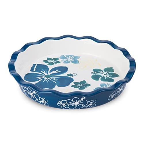 Sagoskat Kuchenform aus Keramik, 22,9 cm tief, antihaftbeschichtet, zum Backen, blaue und weiße Blumen-Kuchenform für die Küche Sagoskat Kuchenform aus Keramik, 22,9 cm tief, antihaftbeschichtet, zum Backen, blaue und weiße Blumen-Kuchenform für die Küche von Sagoskat