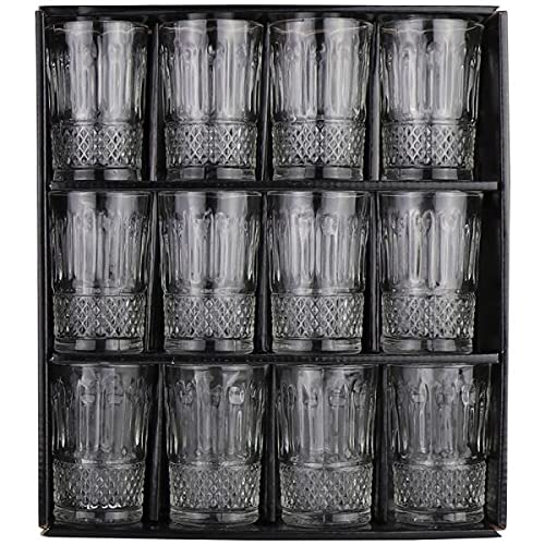 12 Orientalische Marokkanische Teegläser"Transparent" Spülmaschinenfest,12er Set Glastassen zum Servieren und Trinken, Glasbecher, Kaffeegläser, Trinkgläser geeignet für Heiß- oder Kaltgetränke von Saharashop