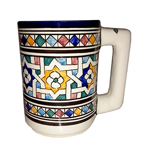 Handmade Marokkanische Tasse/Becher XL Bunt Kaffeetasse Teetasse Cup Mug orientalisch von Saharashop