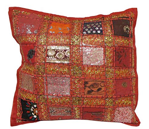 Saharashop Orientalisches/Indisches Kissen Nr. 67 - Rot/Bunt von Saharashop