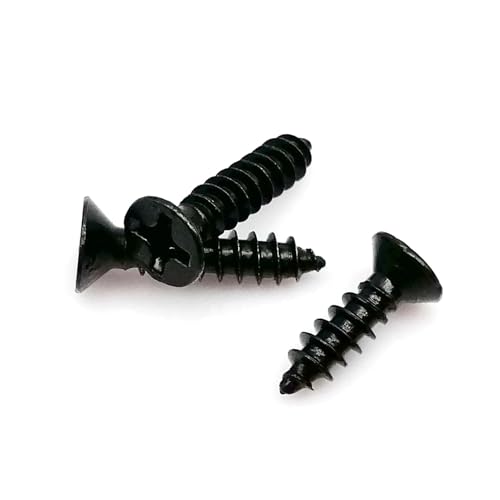 100 Stück M1.7 M2 M2.3 M2.6 M3 M3.5 M4 Kleine Mikro-Karbonstahl-Kreuzschlitz-Senkkopf-Blechschraube(16mm,M3) von Saharuse