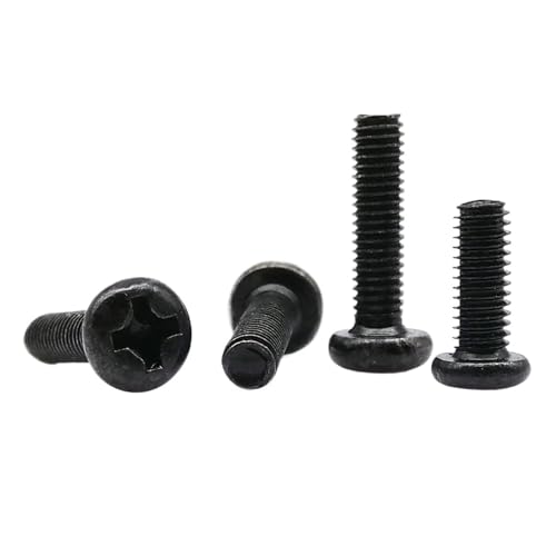 50 Stück M1 M1.2 M1.4 M1.6 M2 M2.5 M3 M3.5 M4 Kleine Reparatur Fix Laptop Computer Telefon Spielzeug Gläser Drucker Kreuzrundkopfschraube(3mm,M2.5) von Saharuse