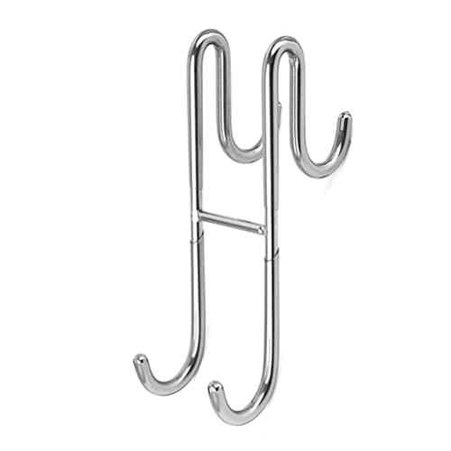 Duschhaken Ohne Bohren Haken Duschwand Doppelseitige Duschhaken über dem rahmenlosen für Duschtür zum Aufhängen von Handtüchern für Glasduschwand Handtuchhalter sowie Halterung für Duschabzieher von Sahgsa