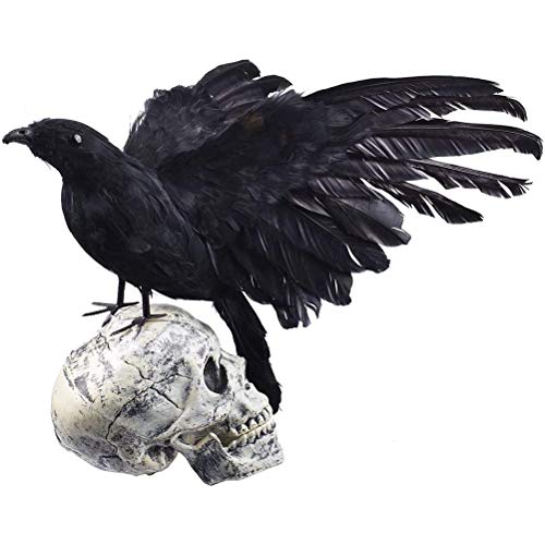 Halloween Schwarze Krähe Rabe Realistische handgefertigte Krähen Requisiten für Party Dekoration Lieferungen von Sahgsa