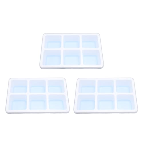 Sahgsa 3pcs Food Grade Silicon Ice Cube Tably Set - Leckdelude Abtrennbare Deckelquadrat -Eisform für Tägliche Getränke von Sahgsa