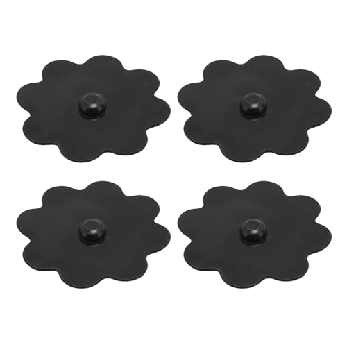 Sahgsa 4pcs Wiederverwendbare Silikonbecherabdeckungen (schwarz) - Luftdichte Versiegelung und Staubbecher Deckel für Kaffee, Tee und Getränkebecher von Sahgsa