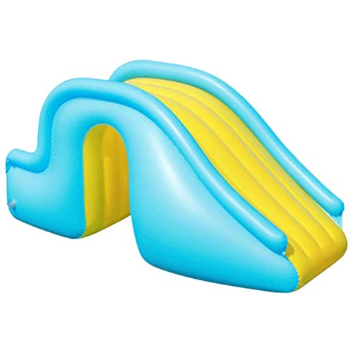 Sahgsa Aufblasbare Wasserrutsche 158x79x62 cm Blau PVC Wasserspiel Spielzeug Wasser Spaß Folie Outdoor -Wasseraktivitätsspielzeug für Gartengarten Sommer (Blau) von Sahgsa