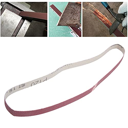 Sahgsa Schleifbänder, 10 Stück, Bandschleifpapier, Körnung 40/60/80/100/120/180, Sortiment, Aluminiumoxid-Schleifbänder, Schleifpapier für Bandschleifer, Messerschärfen, Holz, Metall (100#) von Sahgsa